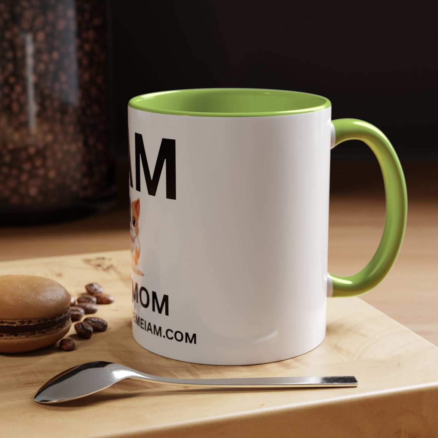 I AM Cat Mom Inspirational Accent Coffee Mug - 11/15oz