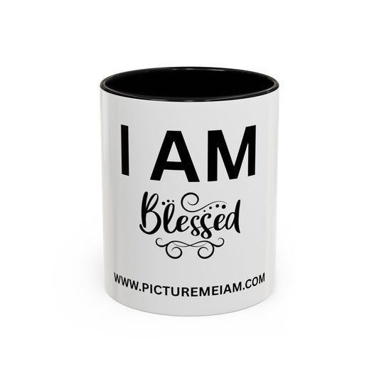 I AM Blessed Inspirational Accent Coffee Mug - 11/15oz