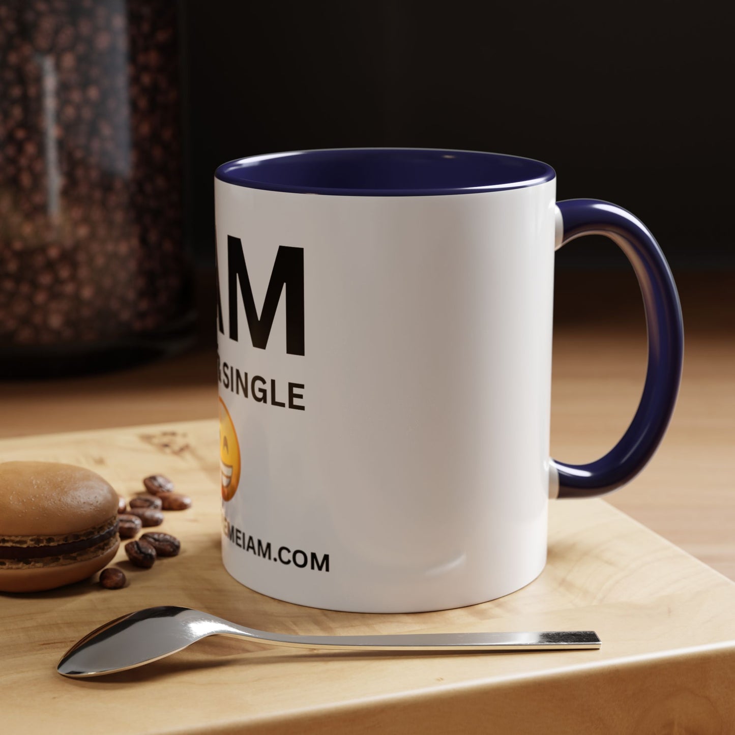 I AM Happy & Single Inspirational Accent Coffee Mug - 11/15oz