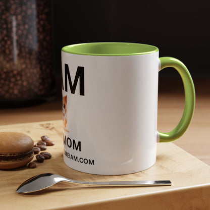 I AM Cat Mom Inspirational Accent Coffee Mug - 11/15oz