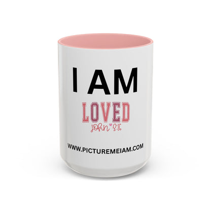I AM Loved Inspirational Accent Coffee Mug - 11/15oz