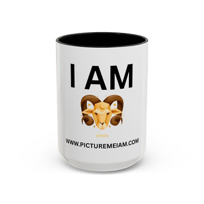 I AM Aries Inspirational Accent Coffee Mug - 11/15oz