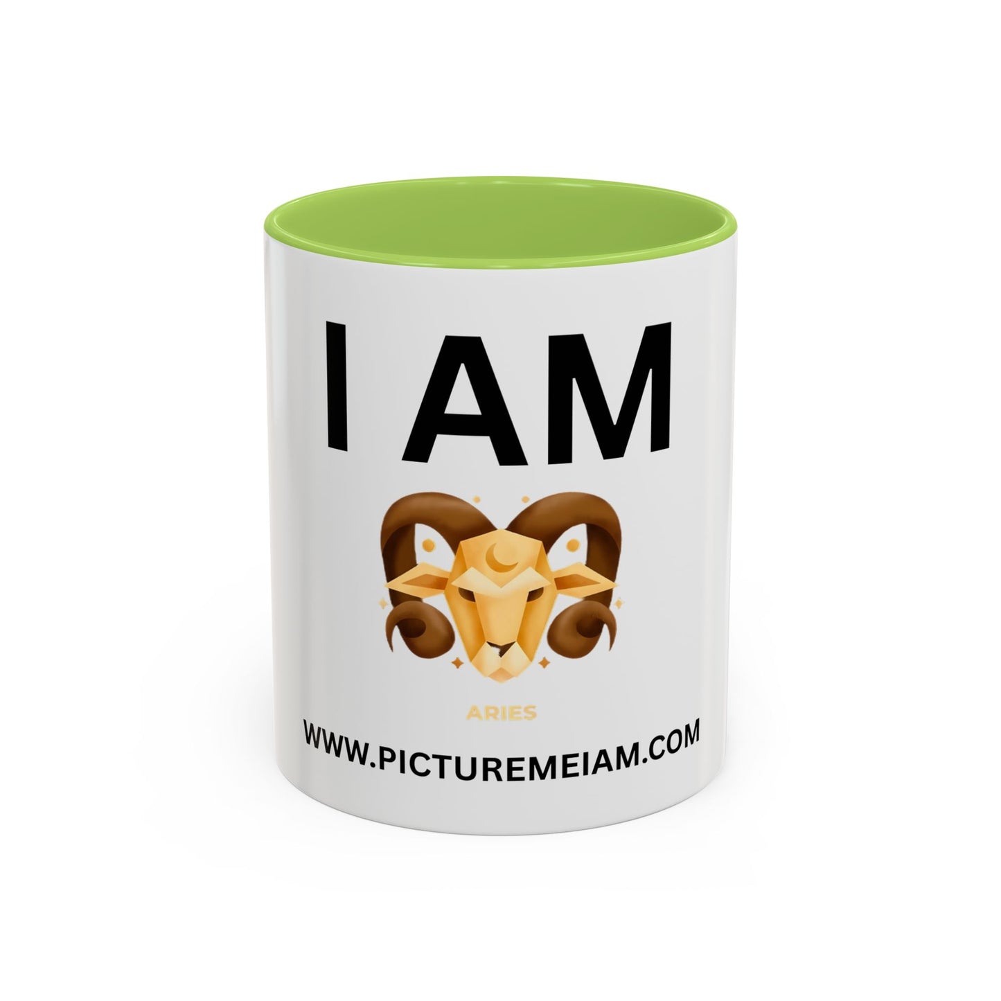I AM Aries Inspirational Accent Coffee Mug - 11/15oz