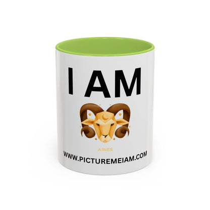 I AM Aries Inspirational Accent Coffee Mug - 11/15oz