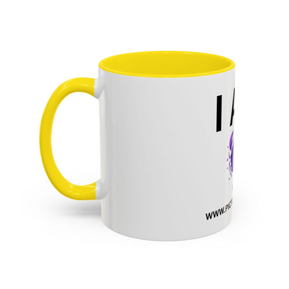 I AM Cancer Inspirational Accent Coffee Mug - 11/15oz