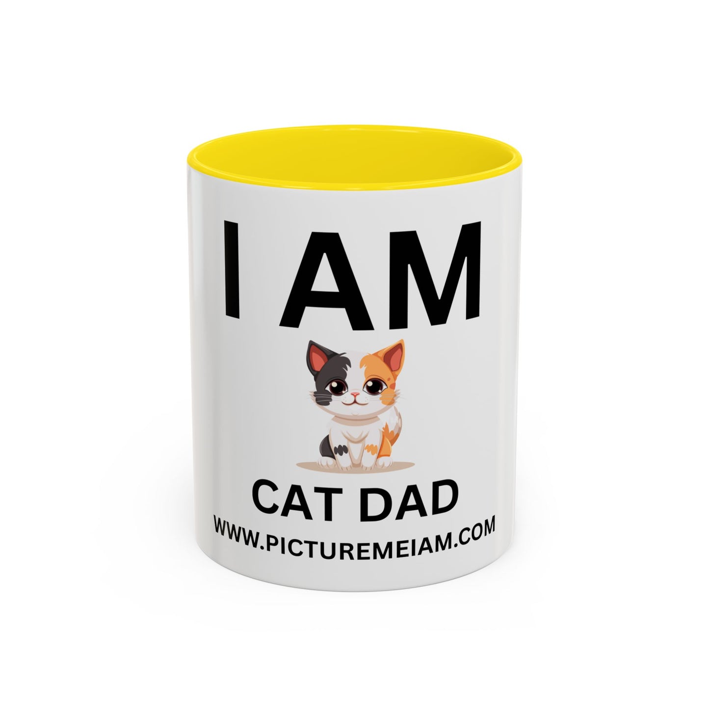 I AM Cat Dad Inspirational Accent Coffee Mug - 11/15oz