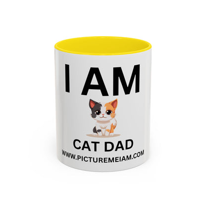 I AM Cat Dad Inspirational Accent Coffee Mug - 11/15oz