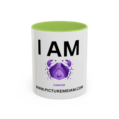 I AM Cancer Inspirational Accent Coffee Mug - 11/15oz