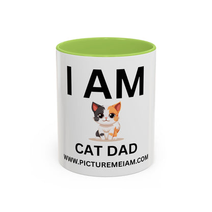 I AM Cat Dad Inspirational Accent Coffee Mug - 11/15oz