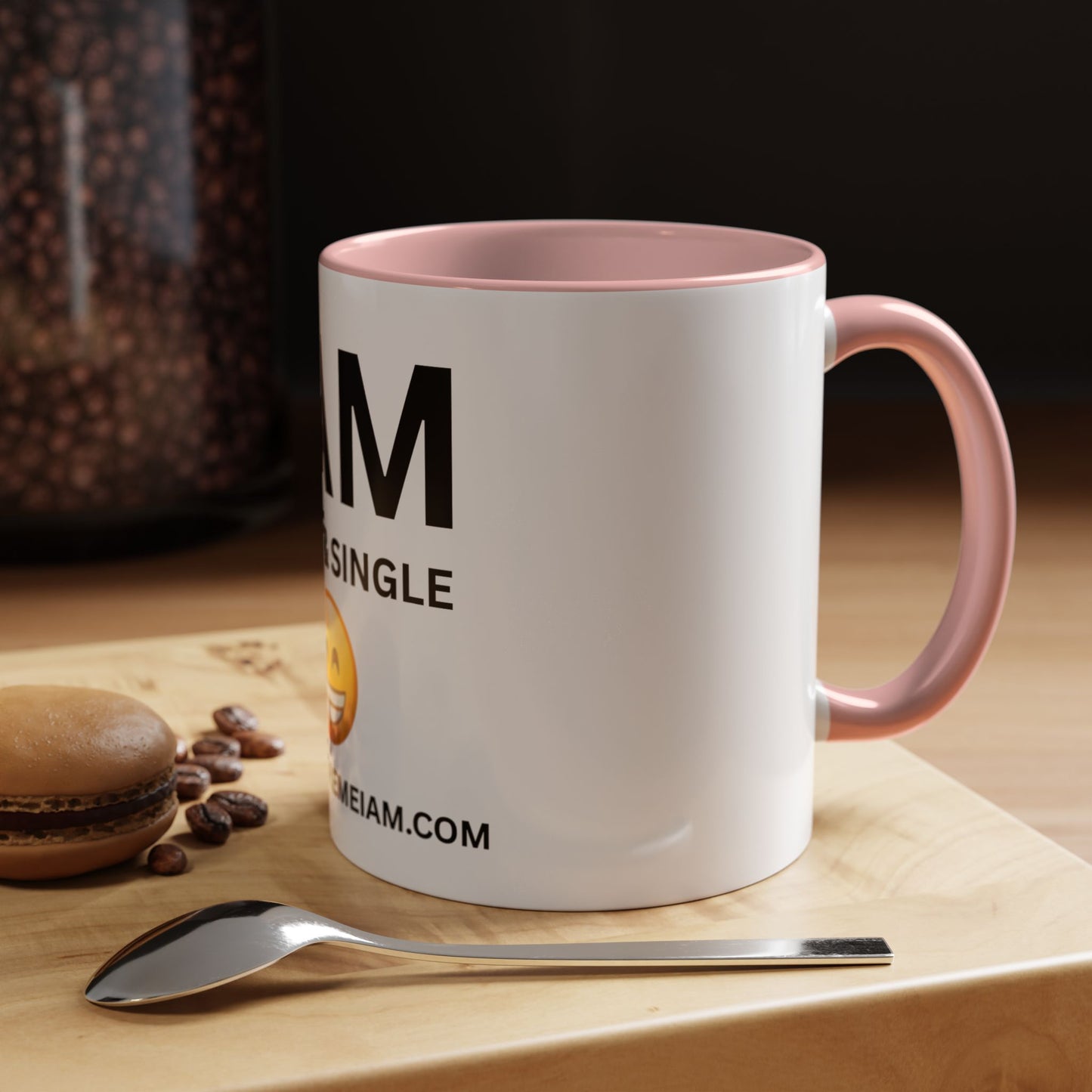 I AM Happy & Single Inspirational Accent Coffee Mug - 11/15oz