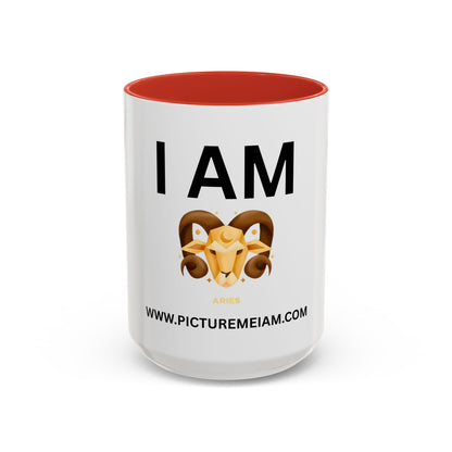 I AM Aries Inspirational Accent Coffee Mug - 11/15oz