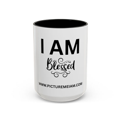 I AM Blessed Inspirational Accent Coffee Mug - 11/15oz