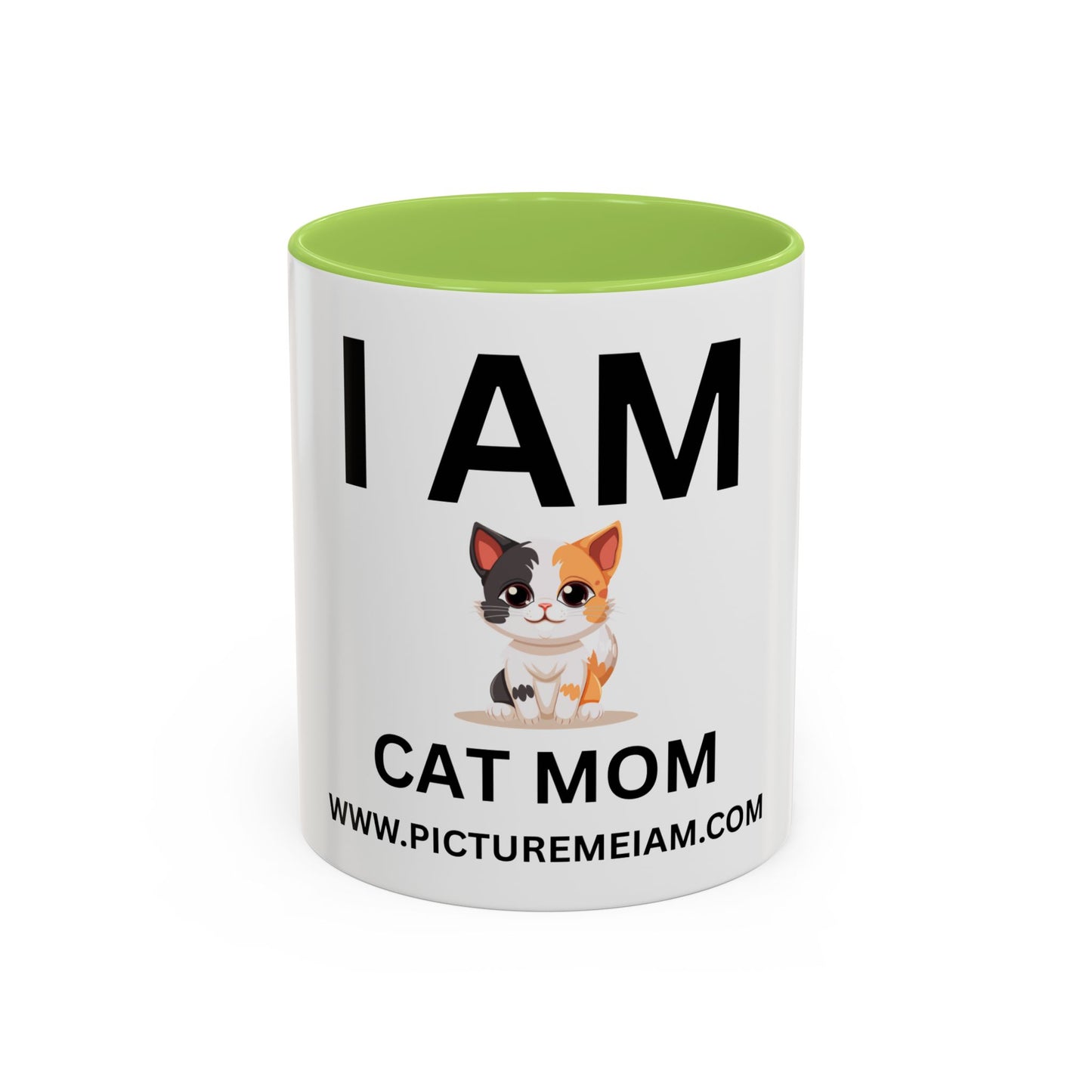 I AM Cat Mom Inspirational Accent Coffee Mug - 11/15oz