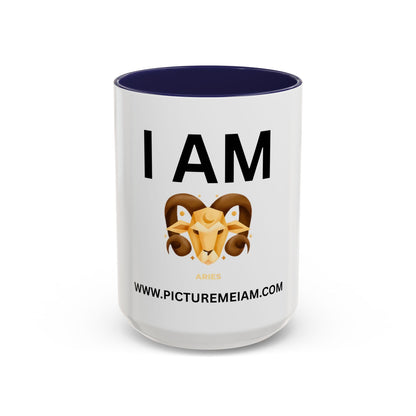 I AM Aries Inspirational Accent Coffee Mug - 11/15oz
