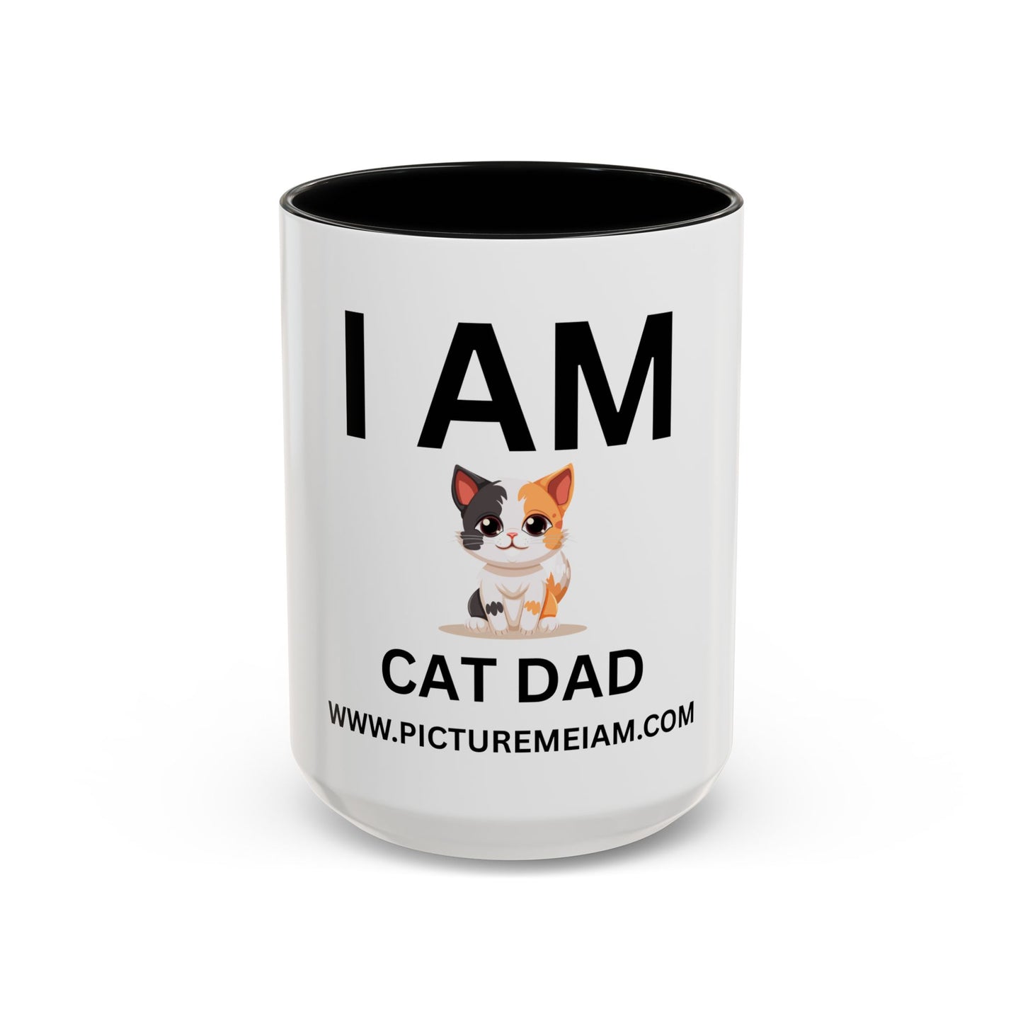 I AM Cat Dad Inspirational Accent Coffee Mug - 11/15oz