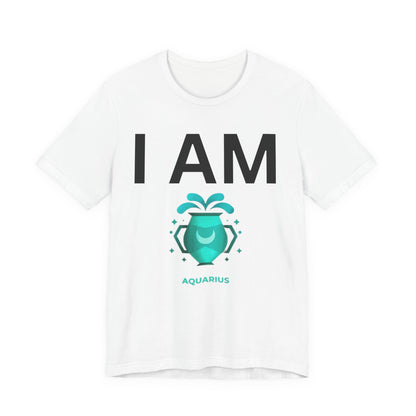 I AM Aquarius Unisex Short Sleeve Tee