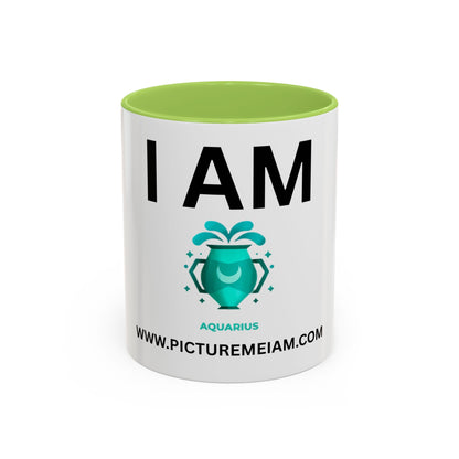I AM Aquarius Inspirational Accent Coffee Mug - 11/15oz