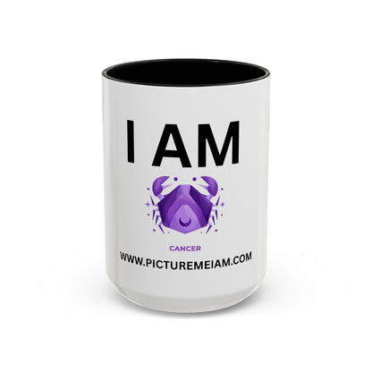 I AM Cancer Inspirational Accent Coffee Mug - 11/15oz