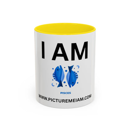 I AM Pisces Inspirational Accent Coffee Mug - 11/15oz