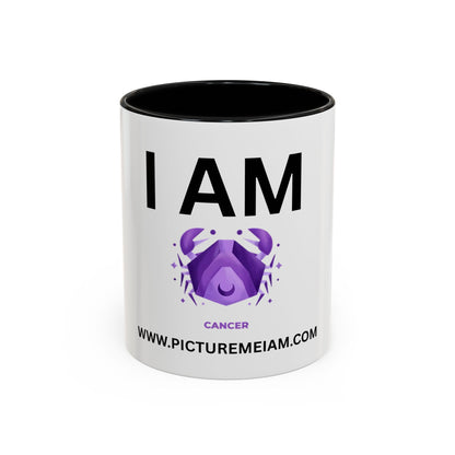 I AM Cancer Inspirational Accent Coffee Mug - 11/15oz