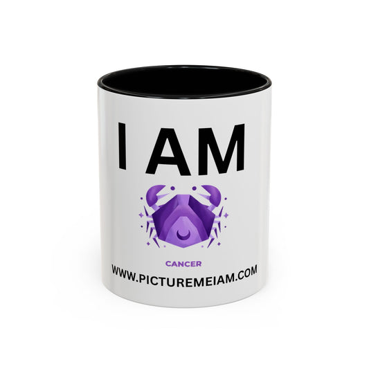 I AM Cancer Inspirational Accent Coffee Mug - 11/15oz