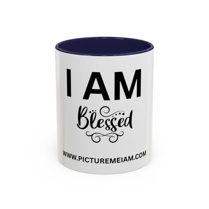I AM Blessed Inspirational Accent Coffee Mug - 11/15oz