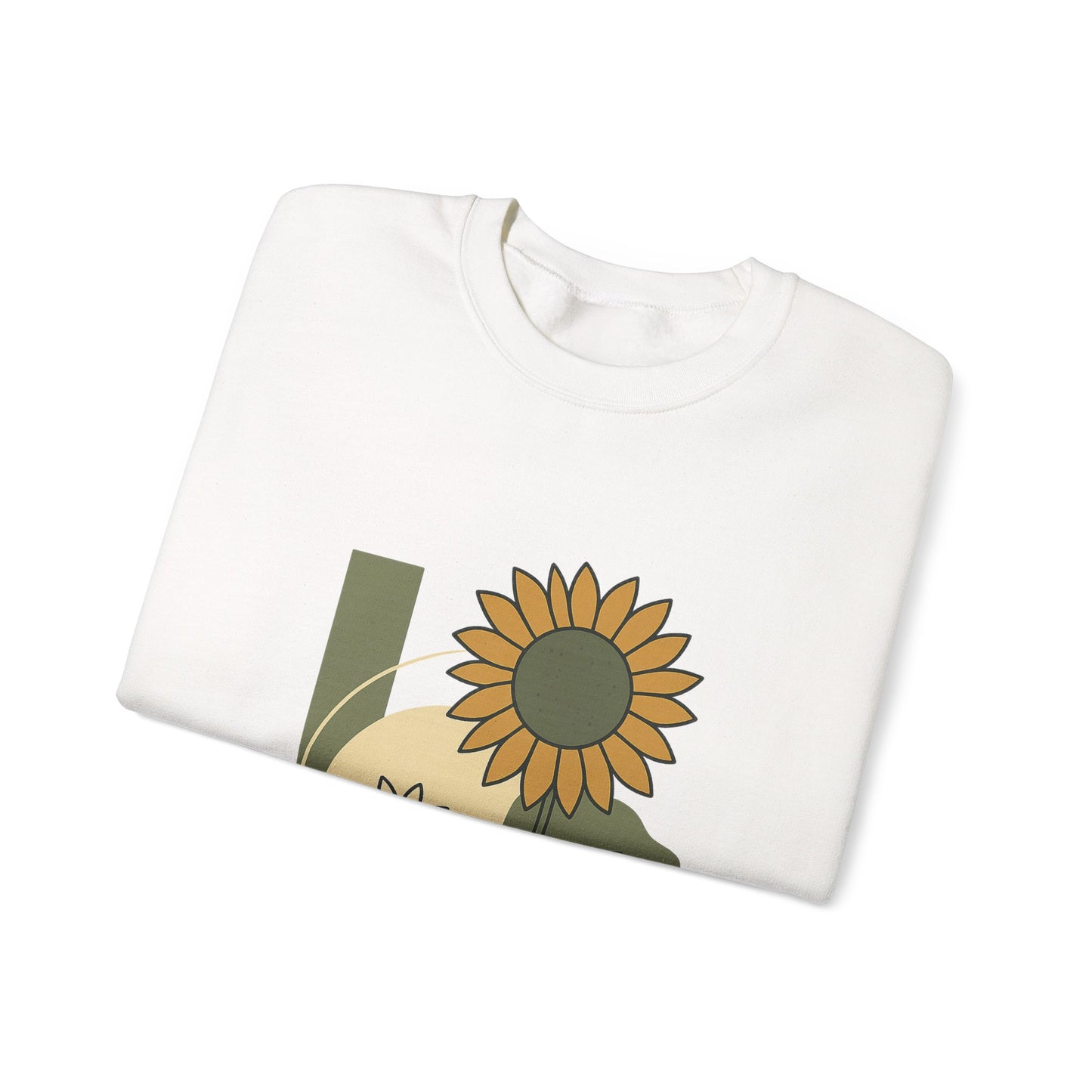 Sun & Bloom Crewneck Sweatshirt — Vintage Sunflower Graphic Gildan 18000