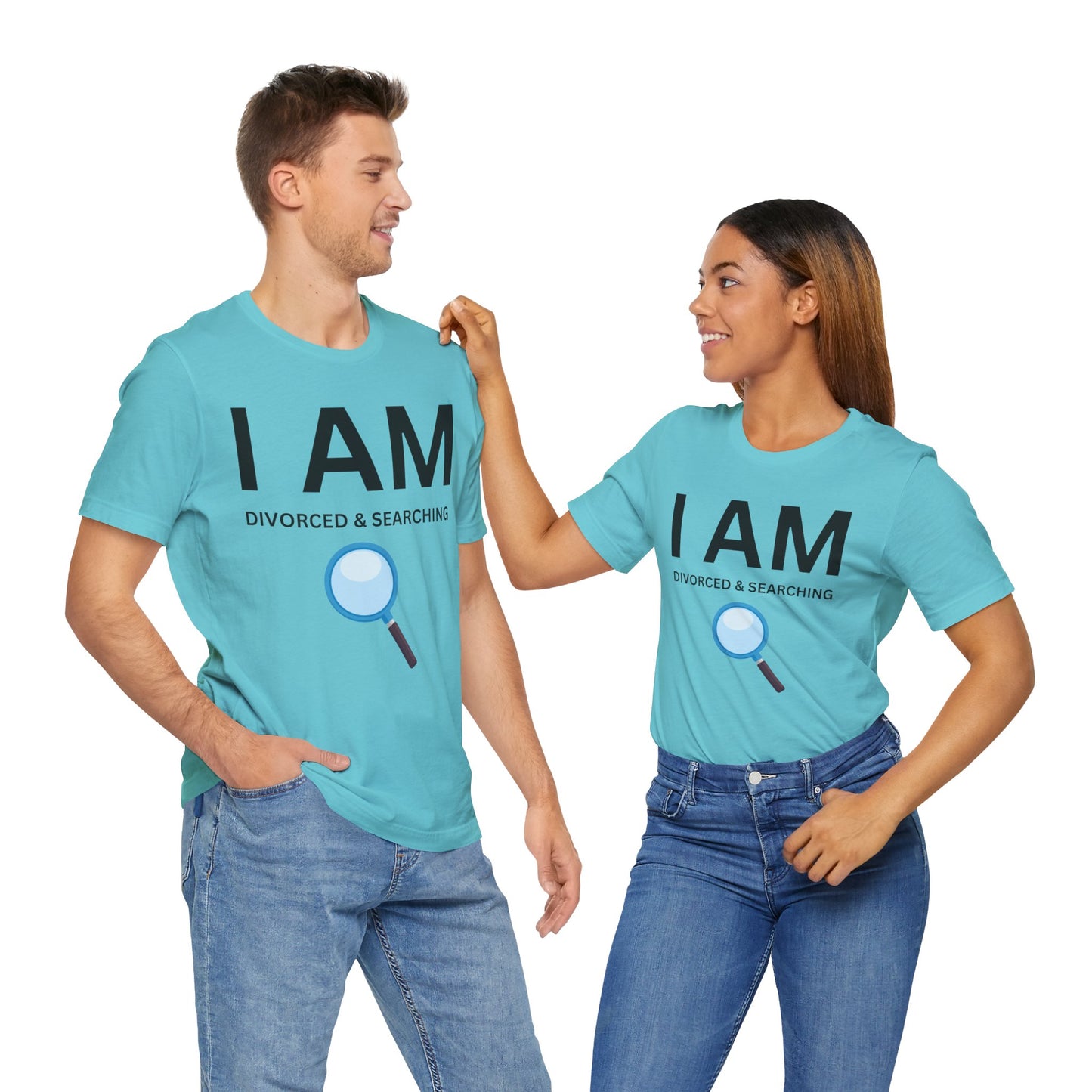 I AM Divorced & Searching Unisex Short Sleeve Tee
