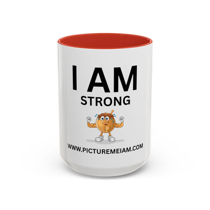 I AM Strong Inspirational Accent Coffee Mug - 11/15oz