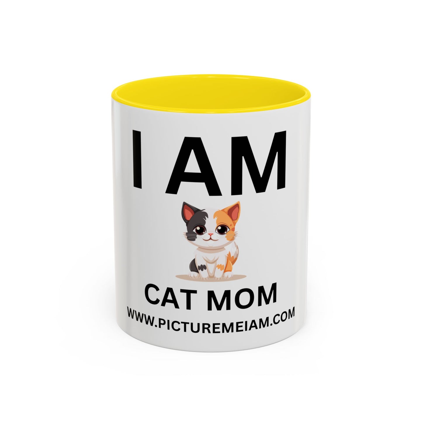 I AM Cat Mom Inspirational Accent Coffee Mug - 11/15oz