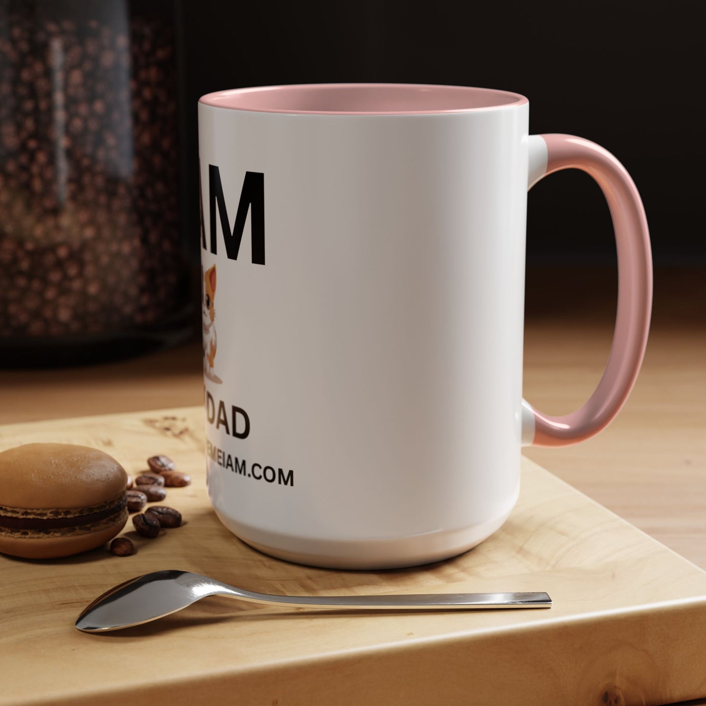 I AM Cat Dad Inspirational Accent Coffee Mug - 11/15oz