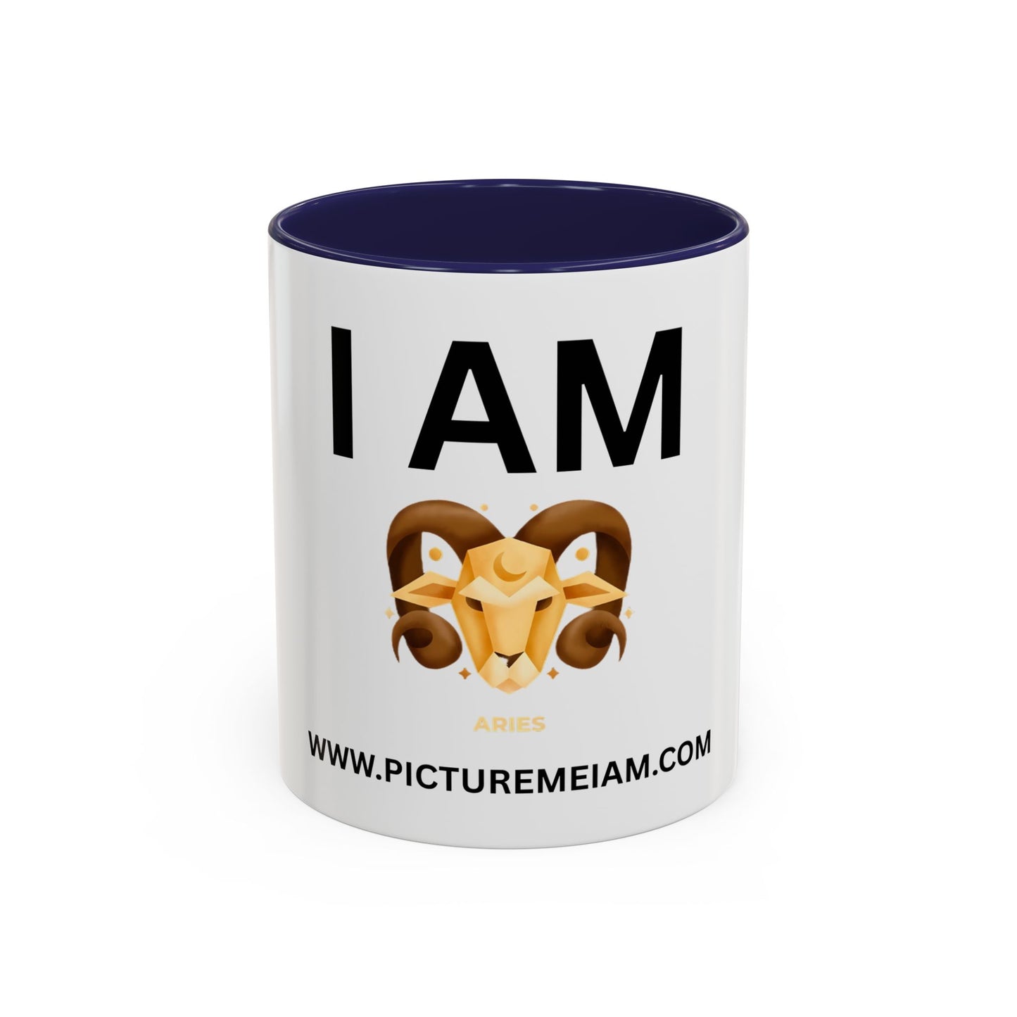 I AM Aries Inspirational Accent Coffee Mug - 11/15oz