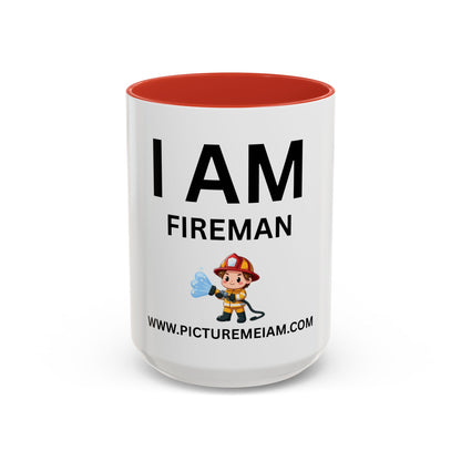 I AM Fireman Inspirational Accent Coffee Mug - 11/15oz