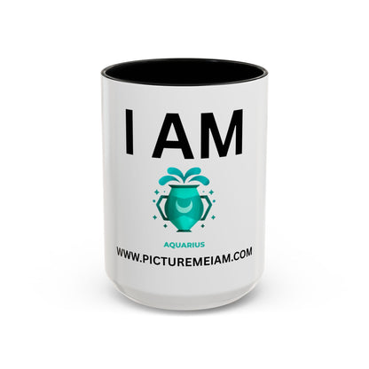 I AM Aquarius Inspirational Accent Coffee Mug - 11/15oz