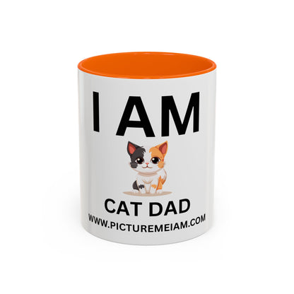 I AM Cat Dad Inspirational Accent Coffee Mug - 11/15oz