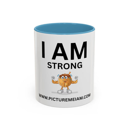 I AM Strong Inspirational Accent Coffee Mug - 11/15oz