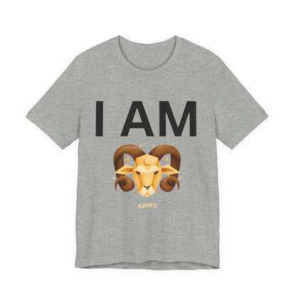 I AM Aries Unisex Short Sleeve Tee