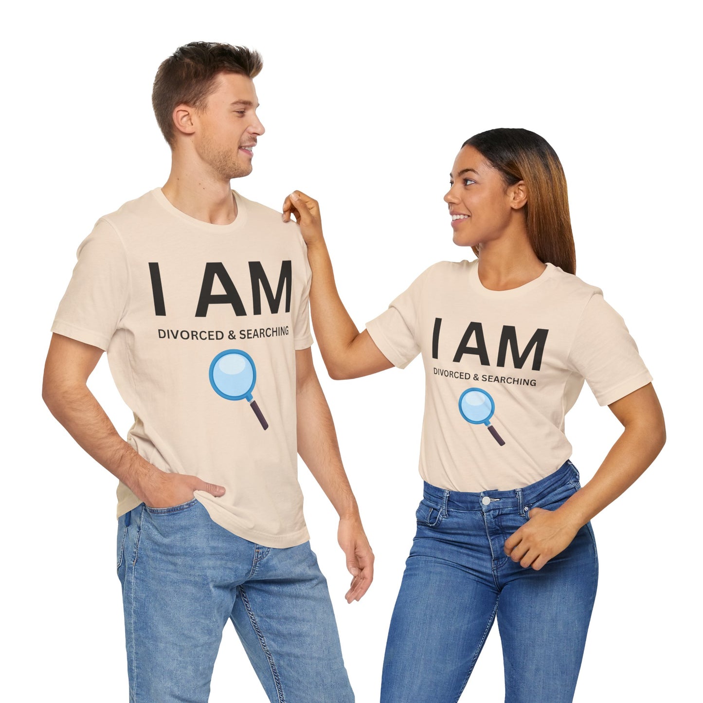 I AM Divorced & Searching Unisex Short Sleeve Tee