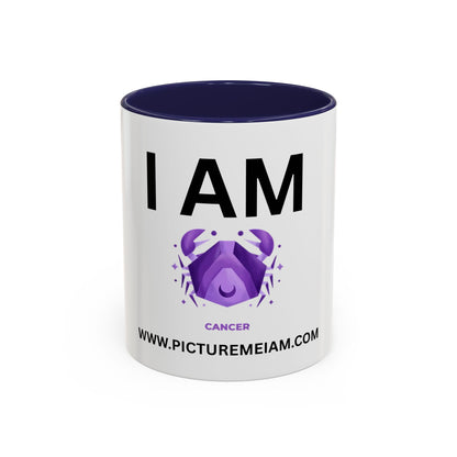 I AM Cancer Inspirational Accent Coffee Mug - 11/15oz