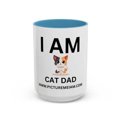 I AM Cat Dad Inspirational Accent Coffee Mug - 11/15oz