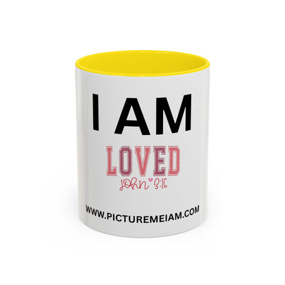 I AM Loved Inspirational Accent Coffee Mug - 11/15oz