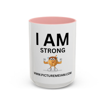 I AM Strong Inspirational Accent Coffee Mug - 11/15oz