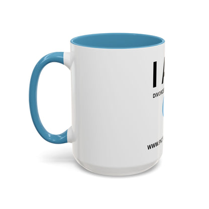 I AM Divorced & Searching Inspirational Accent Coffee Mug - 11/15oz