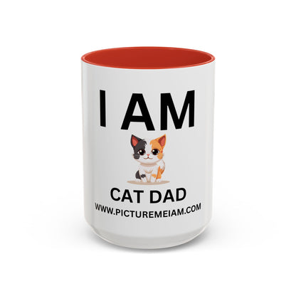 I AM Cat Dad Inspirational Accent Coffee Mug - 11/15oz