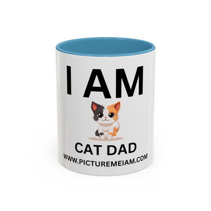I AM Cat Dad Inspirational Accent Coffee Mug - 11/15oz