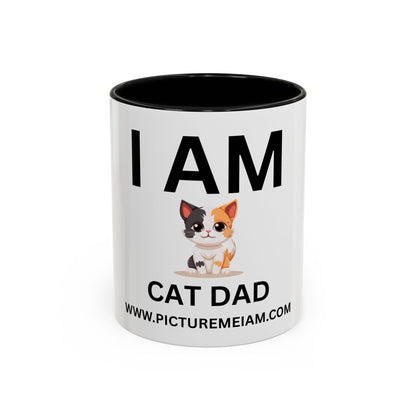 I AM Cat Dad Inspirational Accent Coffee Mug - 11/15oz