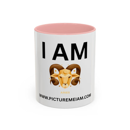 I AM Aries Inspirational Accent Coffee Mug - 11/15oz