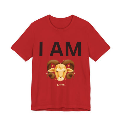 I AM Aries Unisex Short Sleeve Tee