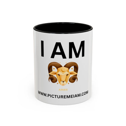 I AM Aries Inspirational Accent Coffee Mug - 11/15oz