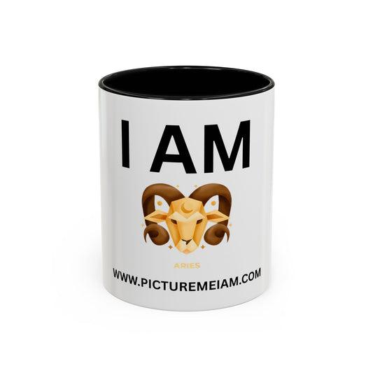 I AM Aries Inspirational Accent Coffee Mug - 11/15oz